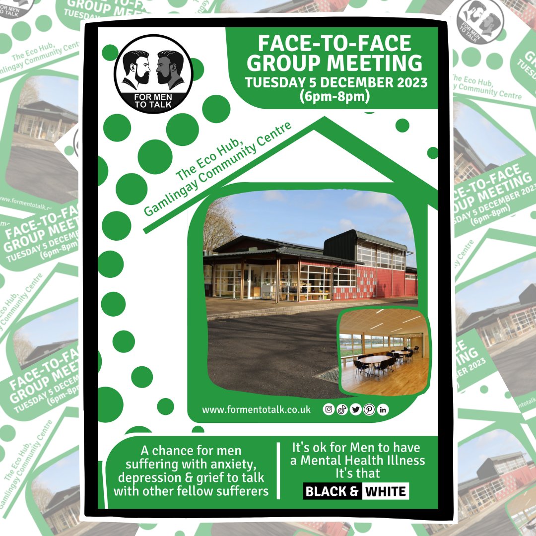 Reminder: Next <a href="/ForMenToTalk/">For Men To Talk</a>_Gy meeting is on tomorrow (Tues 5 Dec) at 6pm at <a href="/GamlingayEcohub/">Gamlingay Eco Hub</a>

@ForMenToTalk is a chance for men suffering with #anxiety #depression &amp; #grief to talk with other fellow sufferers &amp; improve their #wellbeing. #mentalhealth #ItsOkNotToBeOk #Gamlingay