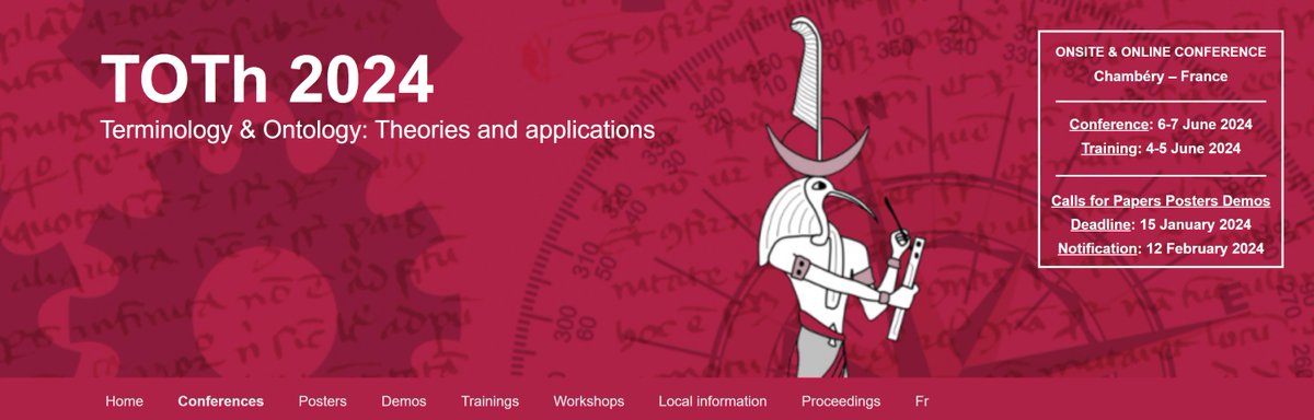 Maria_Chlamys's tweet photo. Terminology and Ontology: Theories and applications -TΟΤh 2024 Call For Papers, Posters, Demos: https://t.co/qWcxdDAldI https://t.co/ZX257XLdtY