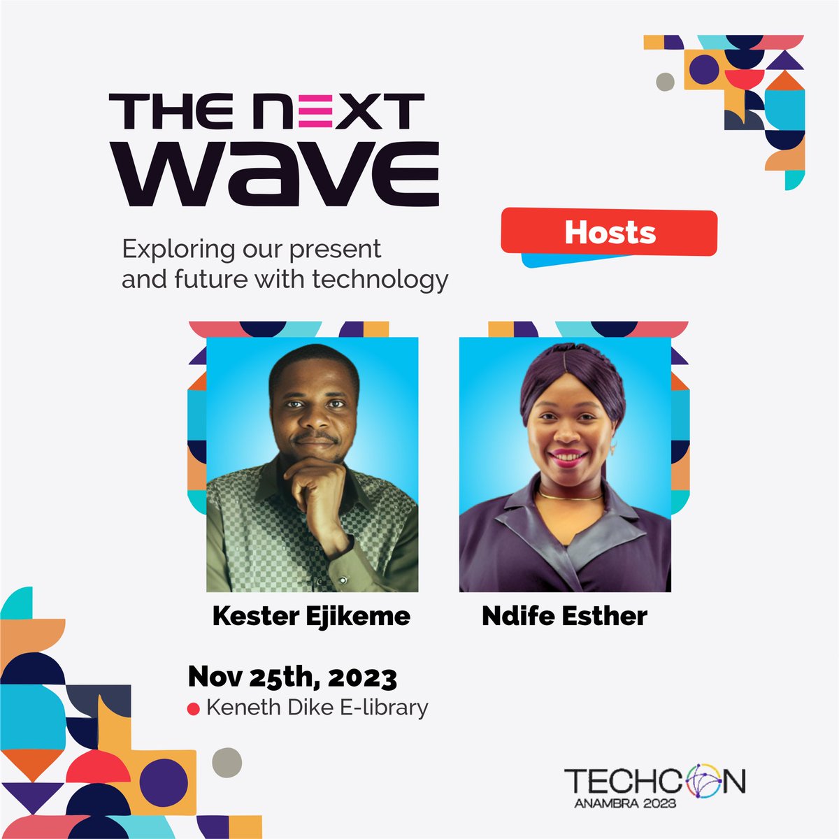 TechCon_'s tweet image. Meet our hosts 🎉🎉

We are excited to announce the amazing @kesterbils (program manger, @_CryptoBootcamp ) 

and the beautiful @ndifesther ( Media strategist at @ANdotICTA ) as our hosts for #TechConAnambra23.

We can’t wait to see you all tomorrow 🚀