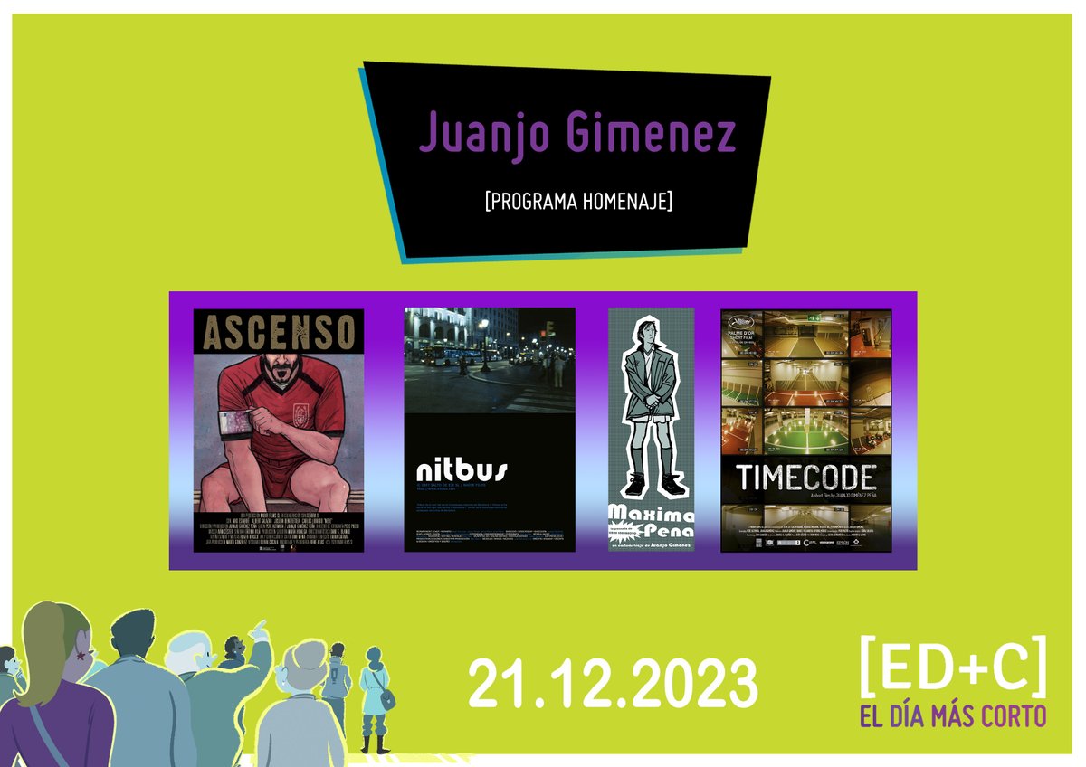 🌟Queremos compartir con ustedes la programación de "El Día Más Corto" 🎬Iniciamos con el homenaje de este año que será a Juanjo Gimenez, cineasta español que consiguió La Palma de Oro en 2016. ¡Les invitamos a todos a ver estas grandes obras el 21 de diciembre
#ElDíaMásCorto