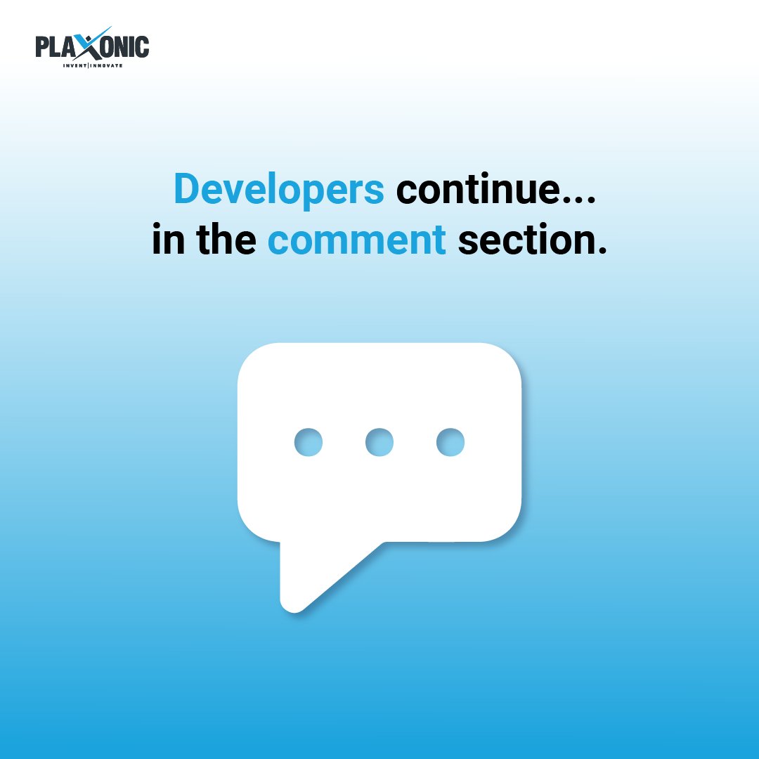 Plaxonic's tweet image. Let&apos;s debug this, developers! Continue the conversation!

#Plaxonic #developers #coderslife #developerlife #codermemes #developermemes #lifeofdeveloper