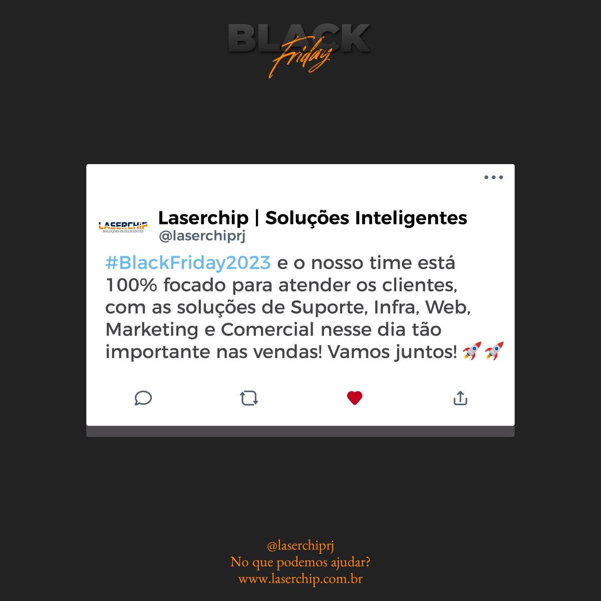 laserchiprj's tweet photo. AVISO IMPORTANTE
#laserchip #BlackFriday2023 https://t.co/4Ja9cMRChw