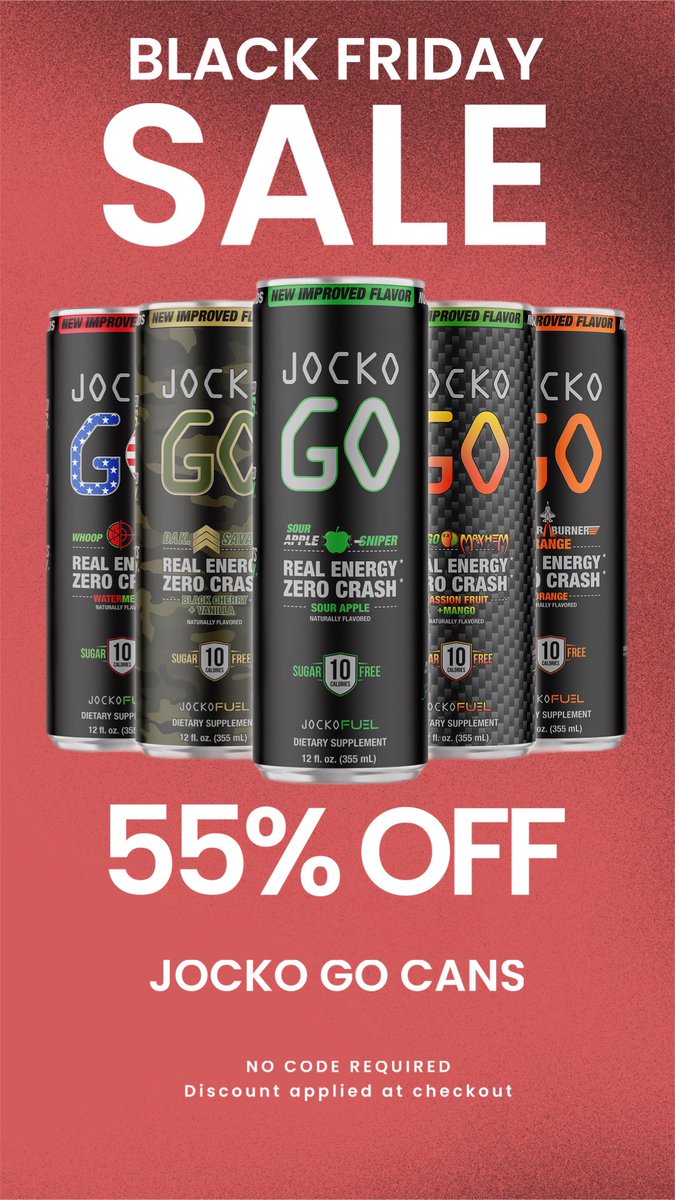 iwaactive's tweet photo. 12 pack of Jocko GO for only £16.19 instead of £35.99! @jockowillink https://t.co/BpHFl32zMf
