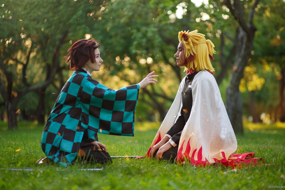 ariururu's tweet photo. “If you are feeling disheartened, that you are somehow not enough, set your heart ablaze. Dry your eyes and look ahead”

Tanjiro Kamado @teritayaki 
Kyojuro Rengoku by me

#rengoku #demonslayer #kimetsunoyaiba #anime #nezuko #inosuke #zenitsu #tanjiro #rengokukyoujorou #cosplay https://t.co/fUtyyUBPnL