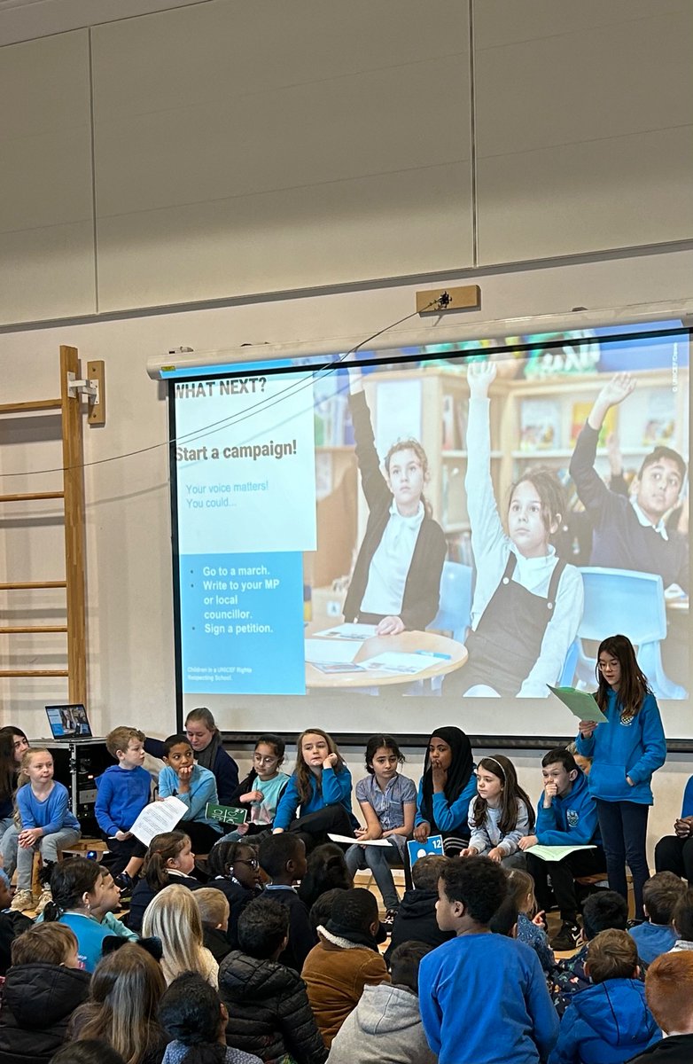 Leith_Primary's tweet image. Today we wore blue as we celebrated #WorldChildrensDay at our whole school assembly 🩵 We spoke out about children’s rights and climate change as part of the #OutRight campaign. 
@UNICEFuk_action
 #RightsRespectingSchools #SDG13