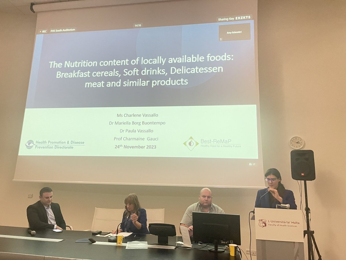 Our nutritionists Charlene Vassallo discussing the nutrition content of locally available foods including ✅Breakfast cereals ✅Soft Drinks ✅Delicatessen meats As part of the #bestremap EU project @M_bbuontempo @paula_vassallo