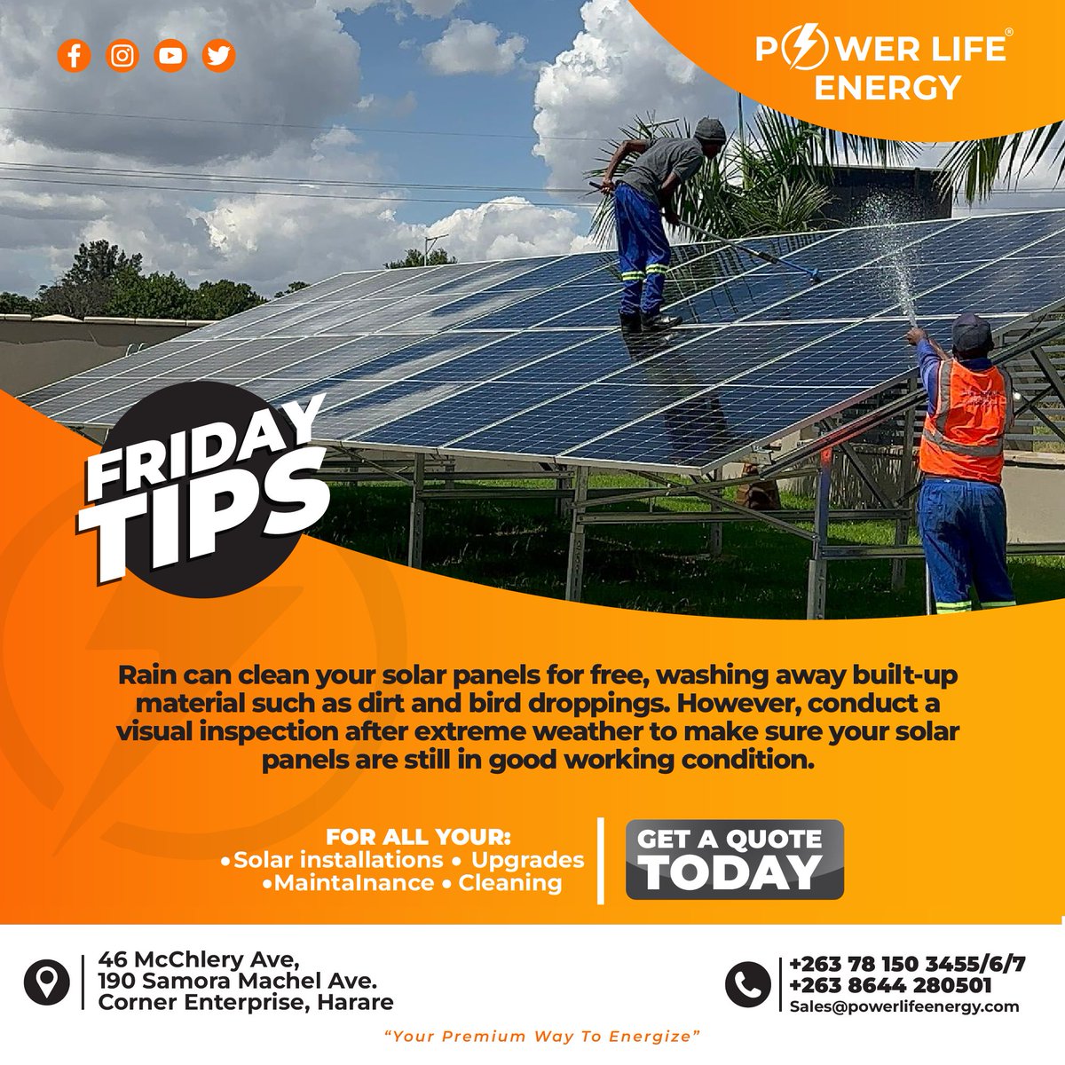 PowerLifeEnergy's tweet photo. As the famous Leornardo Da Vinci once said "Knowing is not enough. We must apply." Here is a tip on how to make sure you panels are in good working condition. https://t.co/gLJjYNiJcT