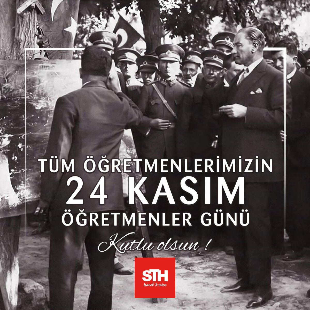 Başöğretmen Gazi Mustafa Kemal Atatürk’ün izinde gelecek nesillerle bilginin ışığını paylaşan tüm öğretmenlerimizin gününü kutlarız.  

#STHTeam #24KasımÖğretmenlerGünü #Başöğretmen