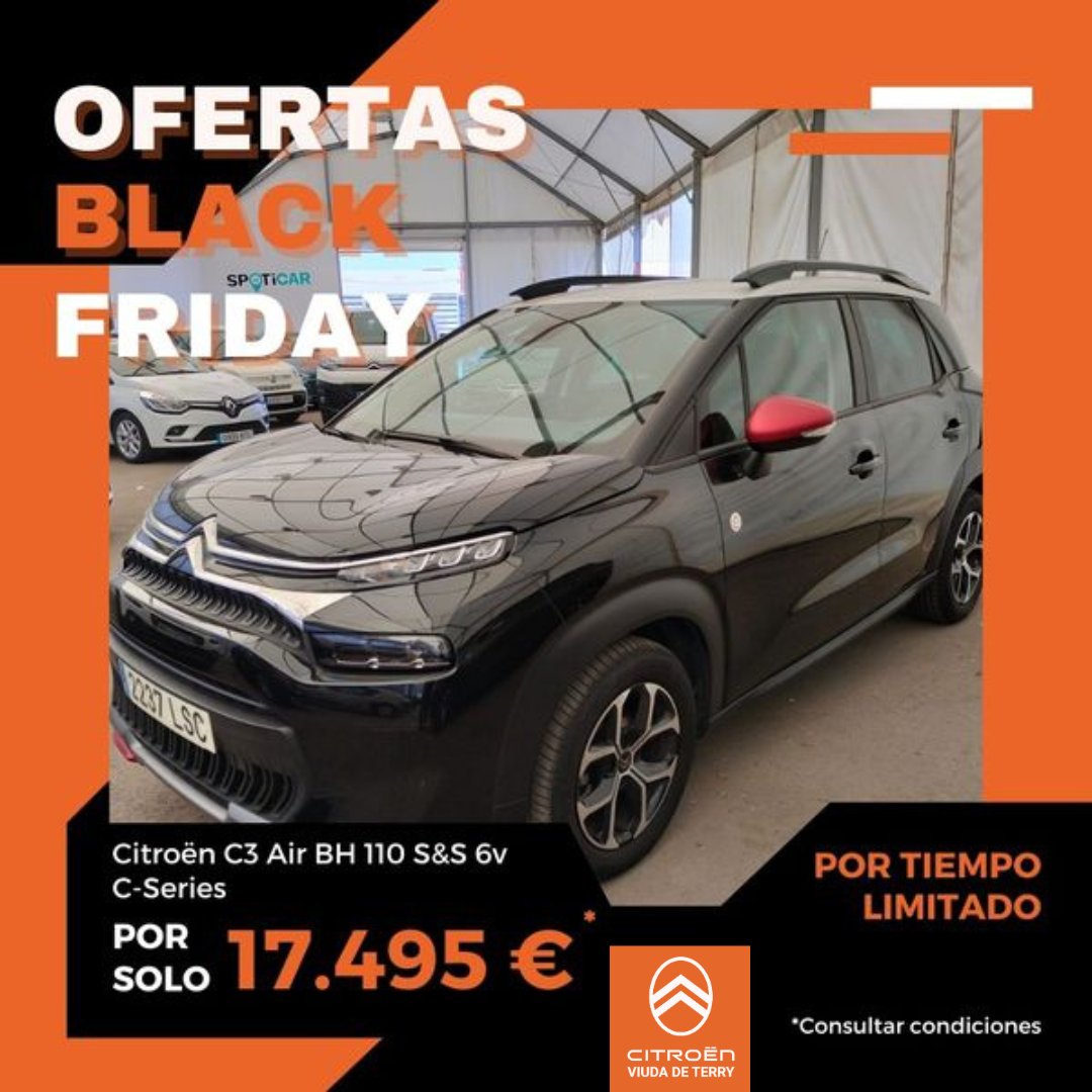 VdaTerry's tweet photo. ¡Este #BlackFriday descubre las mejores ocasiones #Citroen en #ViudadeTerry! 

🚗✨ Coches como nuevos, a precios sin precedentes. ¡Ofertas por tiempo limitado!
📲 Consulta condiciones de tu favorito o visítanos en nuestras instalaciones. https://t.co/oNBCBzRftI