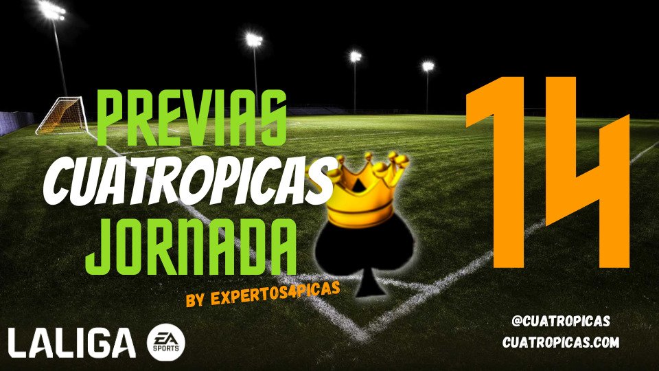 🥶🥶🥶
Volvemos al césped, no te olvides de calentar 🏃🏻, ya está aquí la Previa de la Jornada 14 🔥🔥

La mejor previa 🚦 de los mejores expertos 👨🏻‍💻👨🏻‍💻 en <a href="/cuatropicas/">Cuatro Picas ♠️</a>😍

Cronistas 📊 11 probables 🎯 Recomendados 🔝

Gana 🏆 tu liga con nuestra ayuda 🤓👇🏻

cuatropicas.com/2023/11/24/pre…