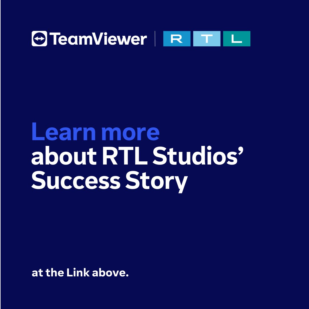 TeamViewer's tweet image. RTL Studios has stepped up to the challenge of the ever-evolving tv industry with #TeamViewerTensor 📽️ Utilizing our #RemoteAccess, they've redefined work dynamics, slashing production cycles and boosting efficiency by 20%! Read more about their story➡️ bit.ly/3SxGquy
