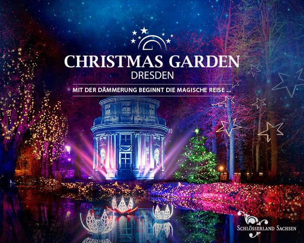 Schloesserland's tweet photo. ✨ Magischer denn je✨Ganz besondere Lichterwelten beim #ChristmasGarden erleben - Mit neuen funkelnden #Lichtinstallationen und beliebten Favoriten!🎄🌌

👉 https://t.co/edDvFPtgZz

#Schlösserland #SchlossPillnitz https://t.co/BdviZVJesP