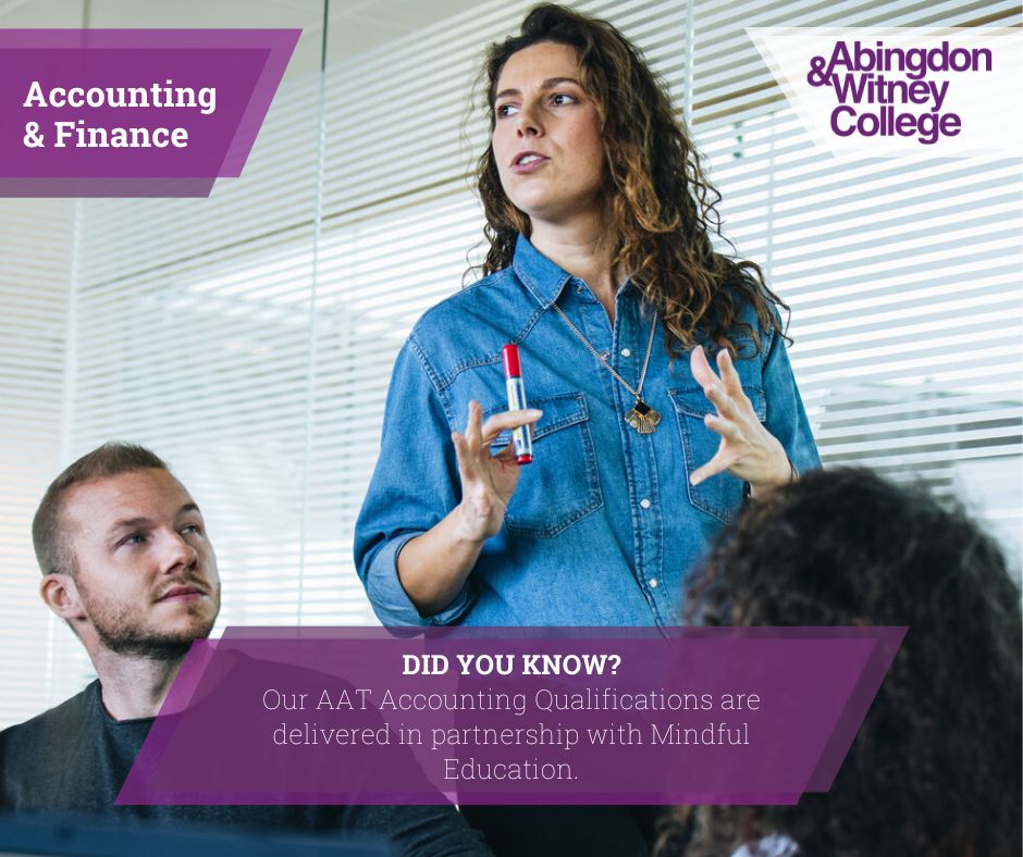 Our AAT Accounting & Finance qualifications - run in partnership with Mindful Education - provide flexible options for learning to fit your needs! We run the courses in both the day and the evening, with Online and On Campus options!

#AAT #MindfulEducation #Accounting #Finance