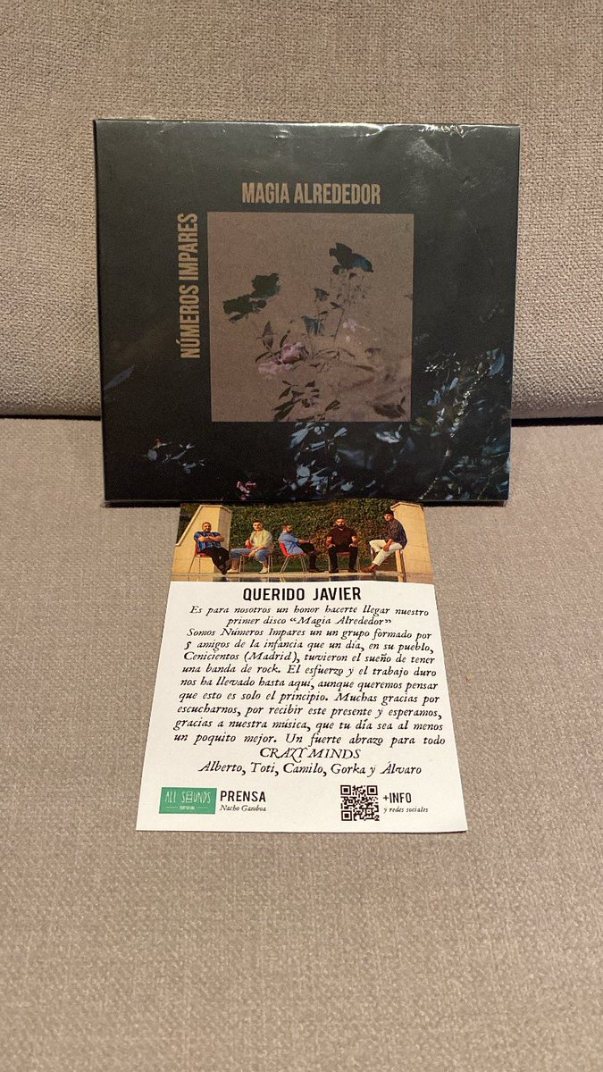 Ayer me llegó esto de Números Impares. Gracias, amigos!

Dejo por aquí el artículo que les dedicamos hace unas semanas con motivo de la publicación de su primer disco.

crazyminds.es/nuevas-bandas/…