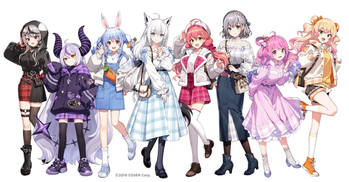 『hololiveくじ～ #ホロライフ!～』にて「おでかけver.」のイラストを担当させて頂きました  #ホロライブ #ホロライブくじ