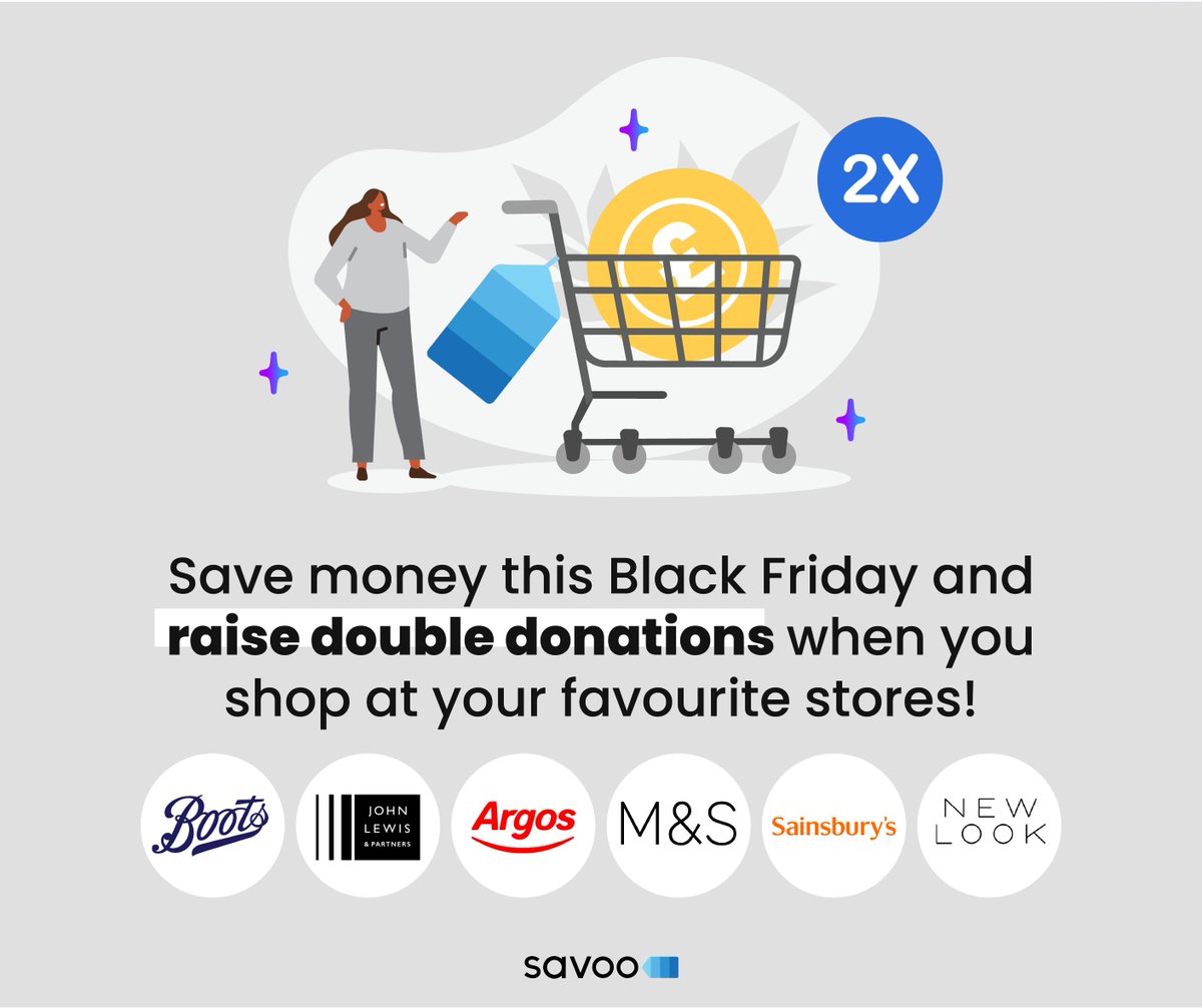 MarieCurieLDN's tweet photo. Do your Christmas shopping this Black Friday using @savoo discount codes &amp; raise funds for Marie Curie.
Go to https://t.co/W4jv8spaUE, find the discount code , choose Marie Curie as your chosen charity and Savoo will donate double donations to us.
#blackfriday #christmasshopping https://t.co/1K6TWFb78C