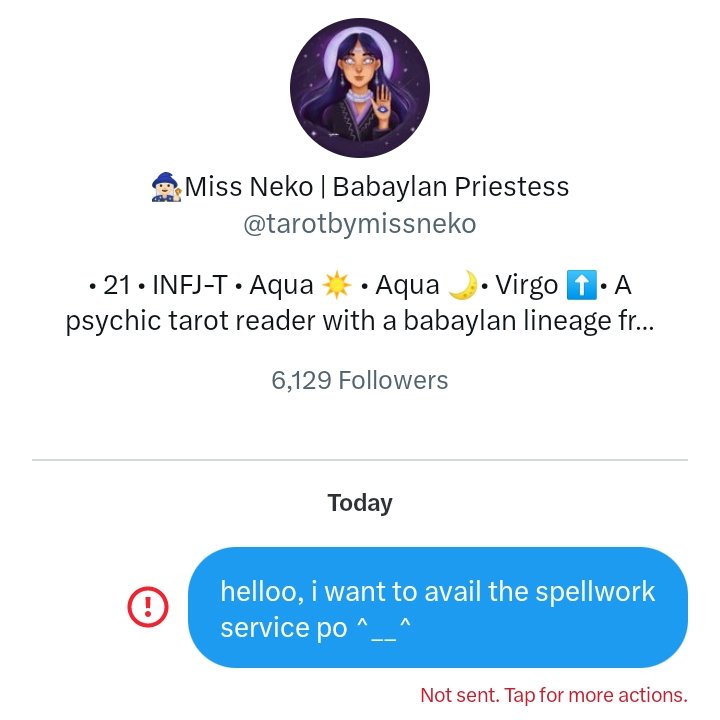 yshlltmrn's tweet photo. @tarotbymissneko “not sent. tap for more actions.” daw po :’( https://t.co/DM0EmbC36D