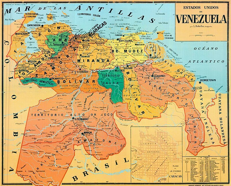 Emectr's tweet image. Mapa de Venezuela para 1891