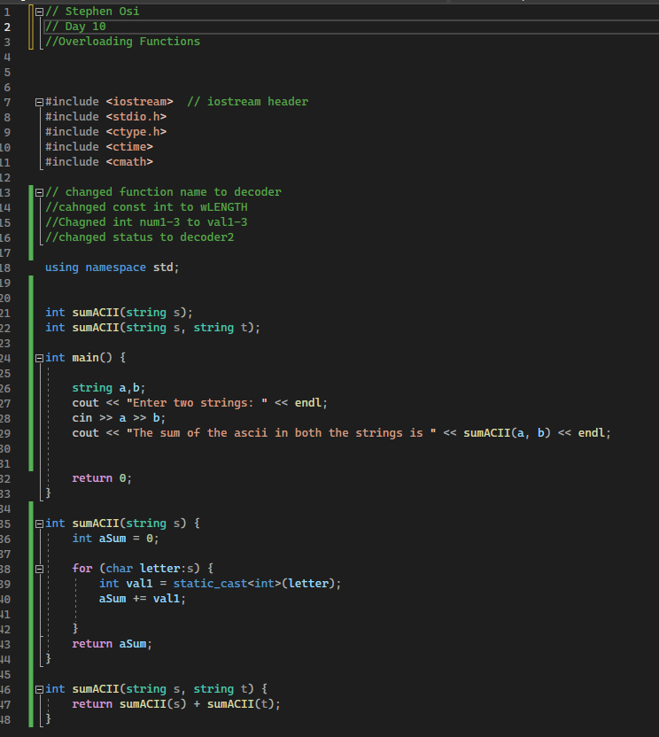 StephenOSi8473's tweet photo. Day 10-11 for 100 Days of coding. These lessons were hard especially Reference Parameters with the ascii values. Almost made me pull the very little hair I have out!!! #CodingJourney @Annymmachi #100DaysOfCode https://t.co/pdDhURxHFI
