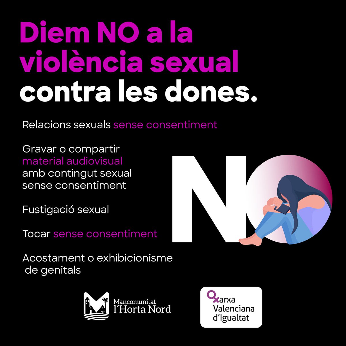 MancoHortaNord's tweet image. Juntes som més fortes 💪🏻

🟣 Des de la Mancomunitat de l&apos;Horta Nord diem NO a la violència sexual contra les dones.