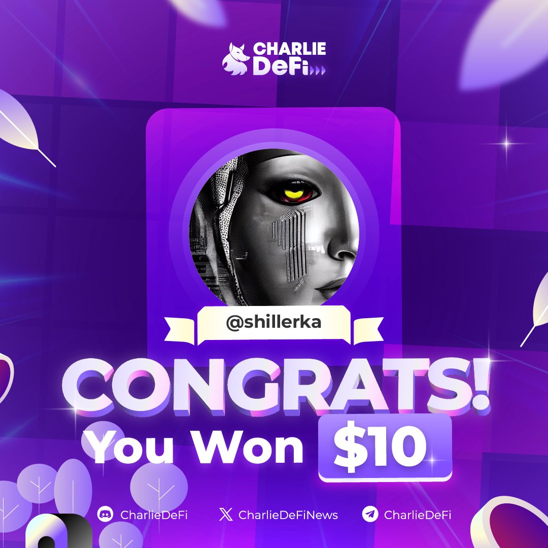 CharlieDeFiNews's tweet photo. ๐ The winner of $10 USDT from #GuessTheAlert! (22.11.2023) is @shillerka
Others who get 1-month free Premium are:
@IIUsagi_MoonII ,@parminderpk1978 ,@stenson9901
Proof: https://t.co/LVafP9a8aH
โ
The correct answer is GMX ๐ซ (@GMX_IO)
๐ Congrats to all! Stay tuned for our next #FarmingAlert !
Or join our Premier Alerts to get the latest update first: https://t.co/YJw49yh2qB
And discuss with our expert team: https://t.co/PHsXYyVTUY
#Charliedefinews #Giveaways #USDT