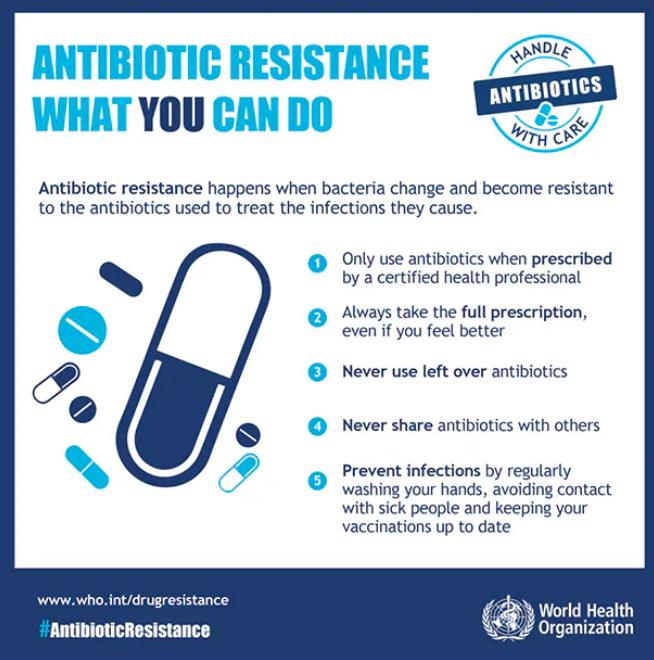 Today is the last day of #WAAW2023 - Let’s work together to save our antibiotics! Share these tips with your friends, family, patients and colleagues! 💊🏥🧫