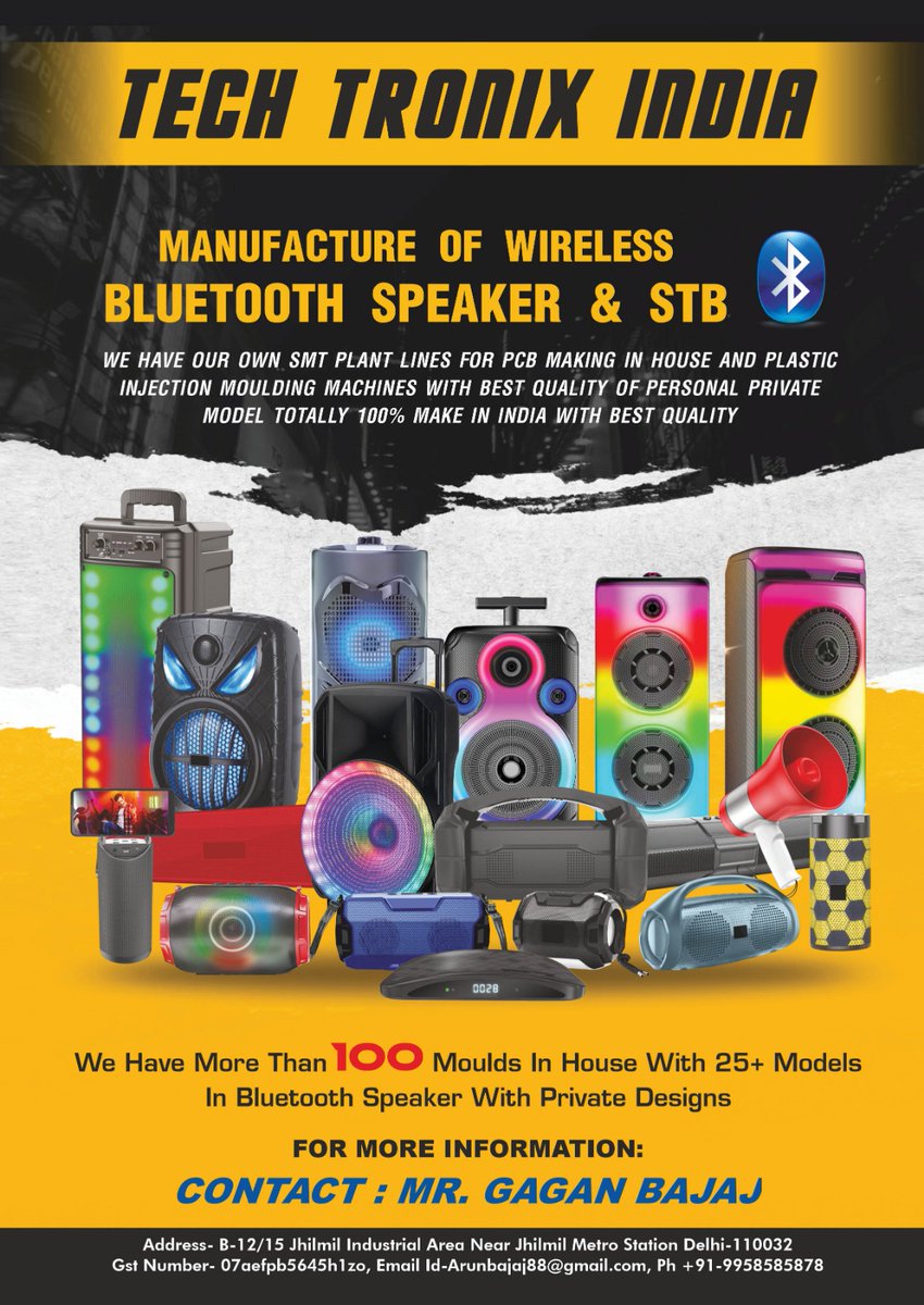 mobilitymag's tweet image. 𝗧𝗲𝗰𝗵 𝗧𝗿𝗼𝗻𝗶𝘅 𝗜𝗻𝗱𝗶𝗮 𝗼𝗳𝗳𝗲𝗿𝘀 𝘄𝗶𝗿𝗲𝗹𝗲𝘀𝘀 𝗕𝗹𝘂𝗲𝘁𝗼𝗼𝘁𝗵 𝘀𝗽𝗲𝗮𝗸𝗲𝗿𝘀 &amp;amp; 𝗦𝗧𝗕

TECH TRONIX INDIA
Email: arunbajaj88@gmail.com

#techtronix @mobilitymag
@SwapanR56454932
#MobilityMagazine #mobilityindia #mobility #mobilityonline