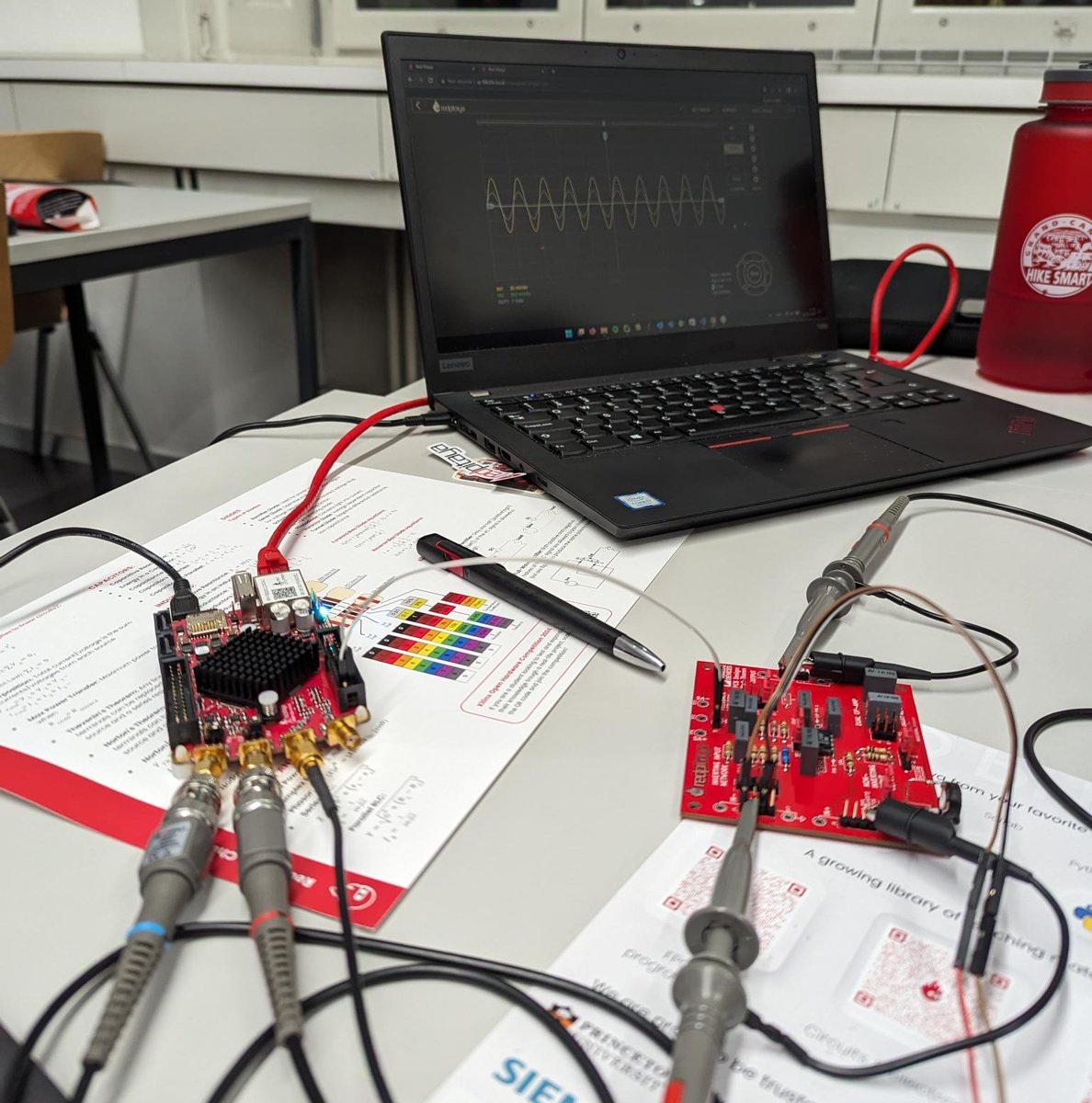 RedPitayaCom's tweet image. This week, we are at @ETH_en in the physics department for the Roadshow event organized by @Thorlabs! A big thank you to everyone who attended the workshops, and 👋to all the happy students and professors who stopped by.

#RedPitaya #Thorlabs #Roadshow #Physics #Workshop