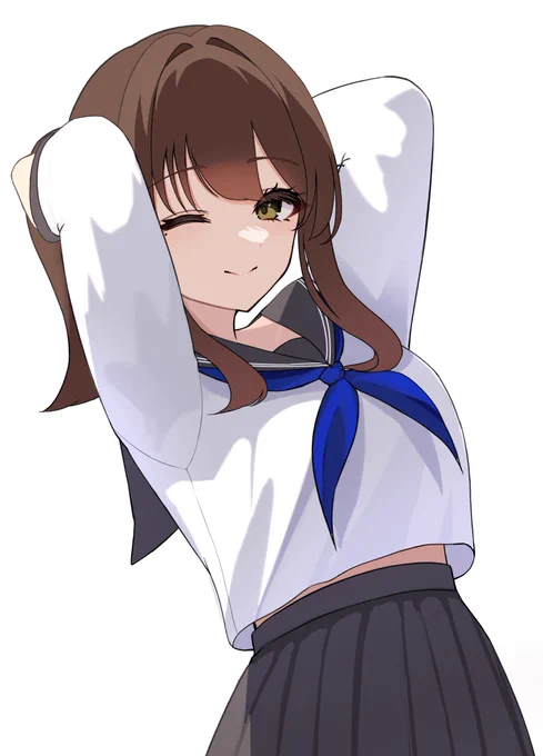学生コス倉橋さん 一般の学校に行ってたとしたらどんな部活やってそうかな。水泳部とか?