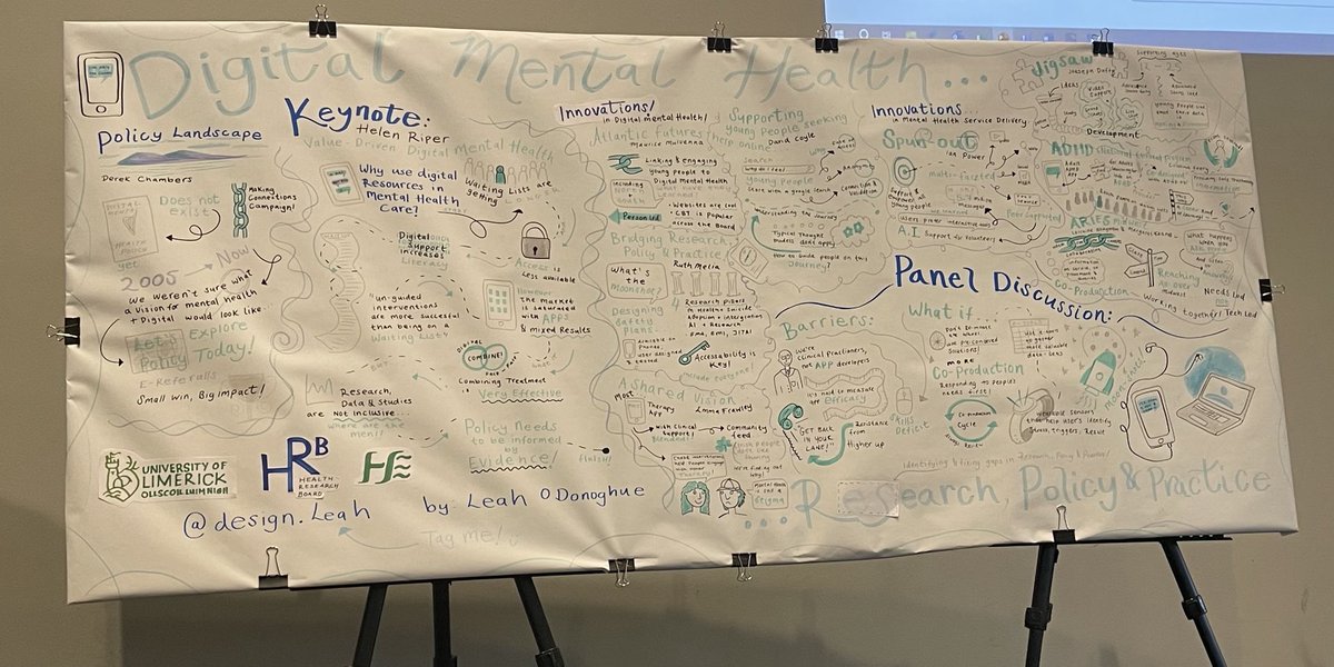 So much to process after our digital mental health conference ⁦<a href="/UL/">University Of Limerick</a>⁩ to help shape a digital strategy for Ireland, thanks ⁦<a href="/RuthMelia3/">Ruth Melia</a>⁩ ⁦<a href="/powerian/">Ian Power</a>⁩ ⁦<a href="/MauriceMulvenna/">✨ Maurice Mulvenna ✨</a>⁩ ⁦<a href="/JigsawYMH/">JigsawYMH</a>⁩ ⁦<a href="/GregorWell/">Gregor Henderson</a>⁩ ⁦<a href="/_christinaseery/">Christina Seery</a>⁩ #sharingthevision