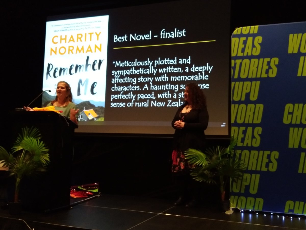 fionajay3's tweet photo. #NgaioMarshAwards : Best Fiction, Charity Norman, Remember Me; Best Nonfiction, Steve Braunias, Missing Persons; Best First Novel, Michael Bennett, Better The Blood! Those quiz questions were hard, @craigsisterson @ChristchurchLib @WORDChCh @ngaiomarshaward https://t.co/VdH9V3LIqU