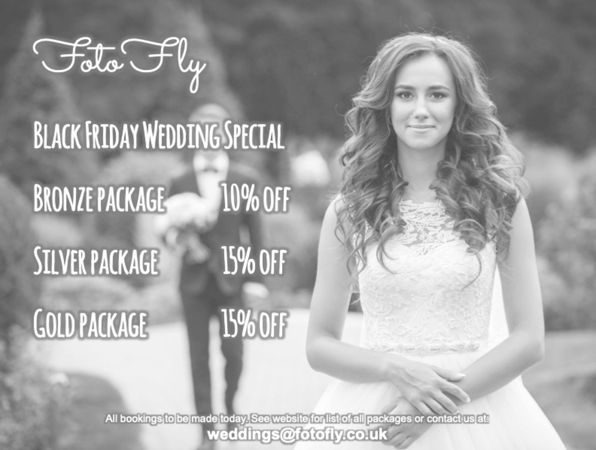 It's our Black Friday wedding special.  You could make a big saving off your wedding!  Today only #WeddingPhotography #Bride #Groom #Wedding #Photography