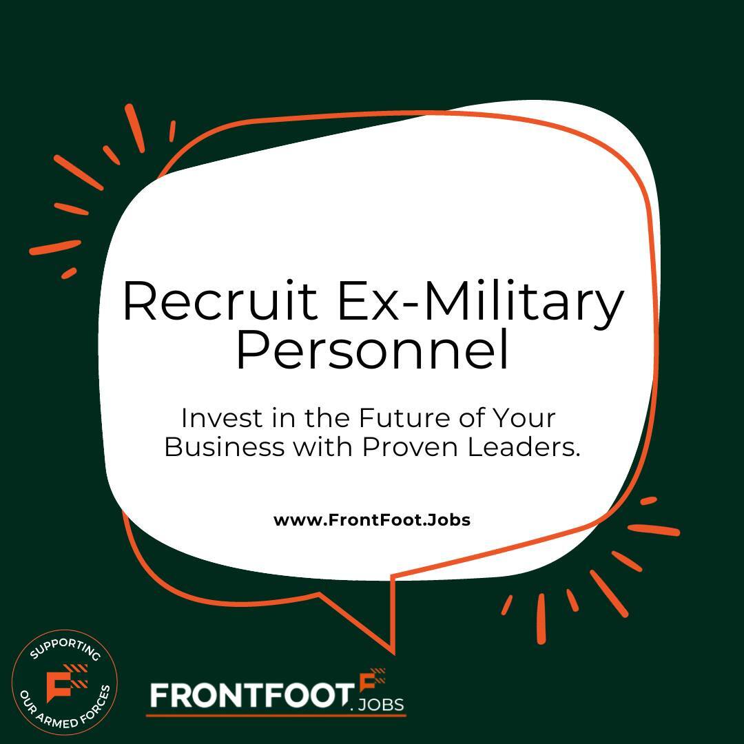 Invest in the future of your business with proven leaders, recruit ex-military personnel! 🇬🇧 Visit FrontFoot.Jobs today . . . #frontfoot #frontfootjobs #ukveterans #UKjobmarket #veteransupport #veterans #militaryskills #leadership #teamwork #discipline #dedication #resil