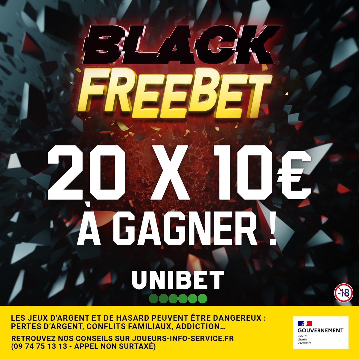 UnibetFrance's tweet photo. 🔥 Let'ssss go ! On démarre le #BlackFriday avec 20 x 10€ à gagner 🤑

👉 RT/Follow + #FreebetUnibet + ton pseudo.
🍀 TAS à 12h30. https://t.co/KEuGlcXpTm