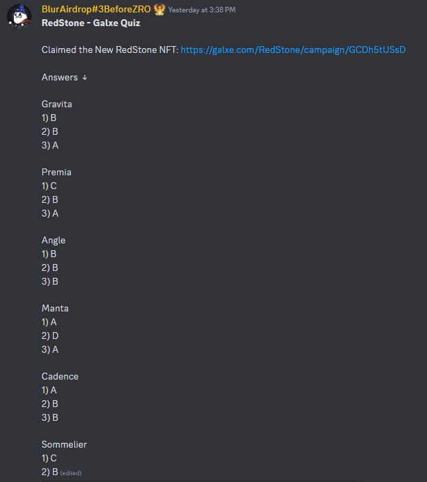 tcoin_b's tweet photo. RedStone Oracles @redstone_defi 银河上的答题活动

RedStone Oracles 是一个模块化预言机项目。本次银河活动的奖励是1个 OAT+80 points。
所有 XP/NFT/OAT 等在 TGE 上转化为$RSG代币的概率为 95 %+  
传送门： https://t.co/MOiqadJAwv
 
答题答案如下： https://t.co/hXfXPmBhkN