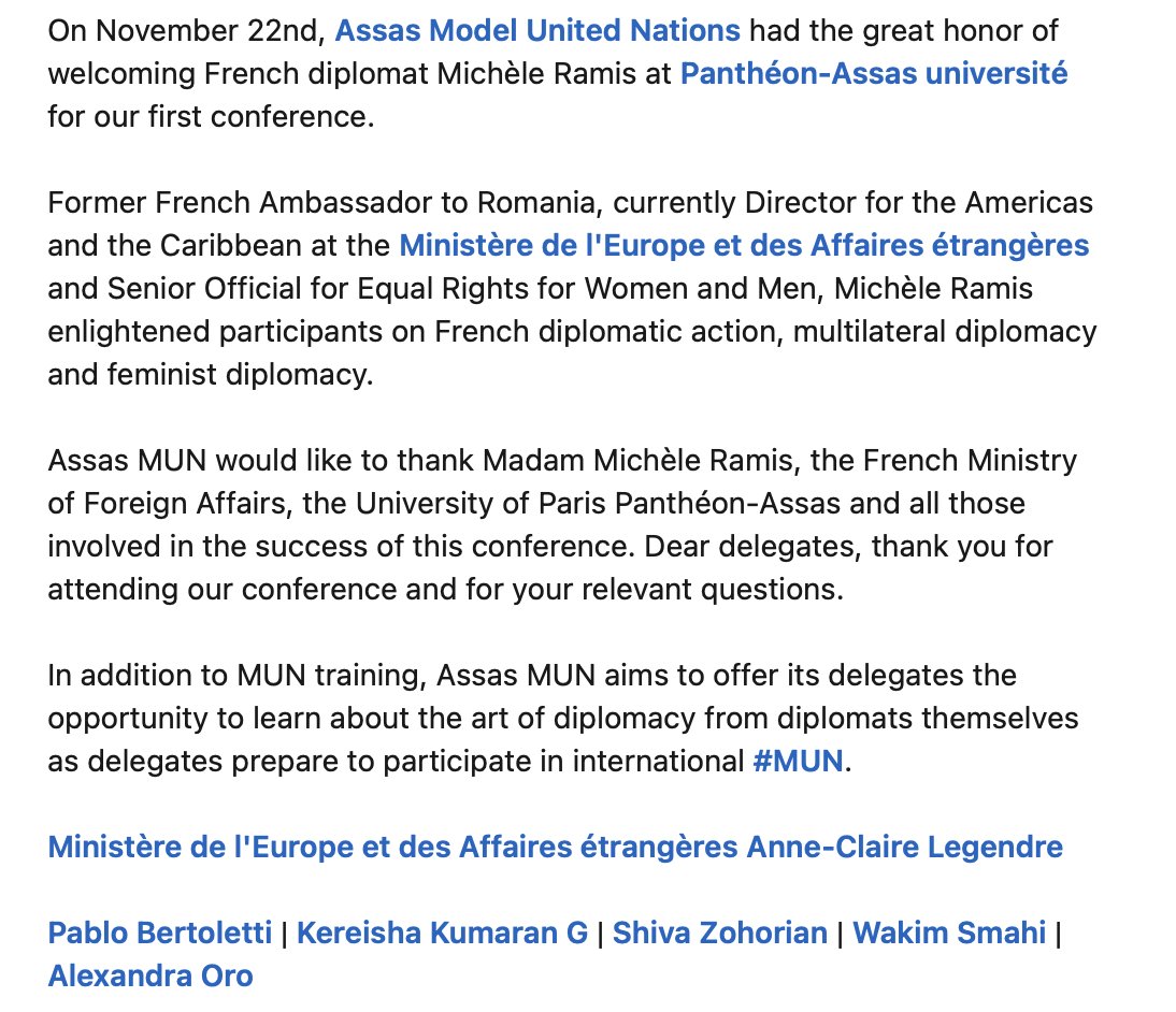 Assas MUN tweet media