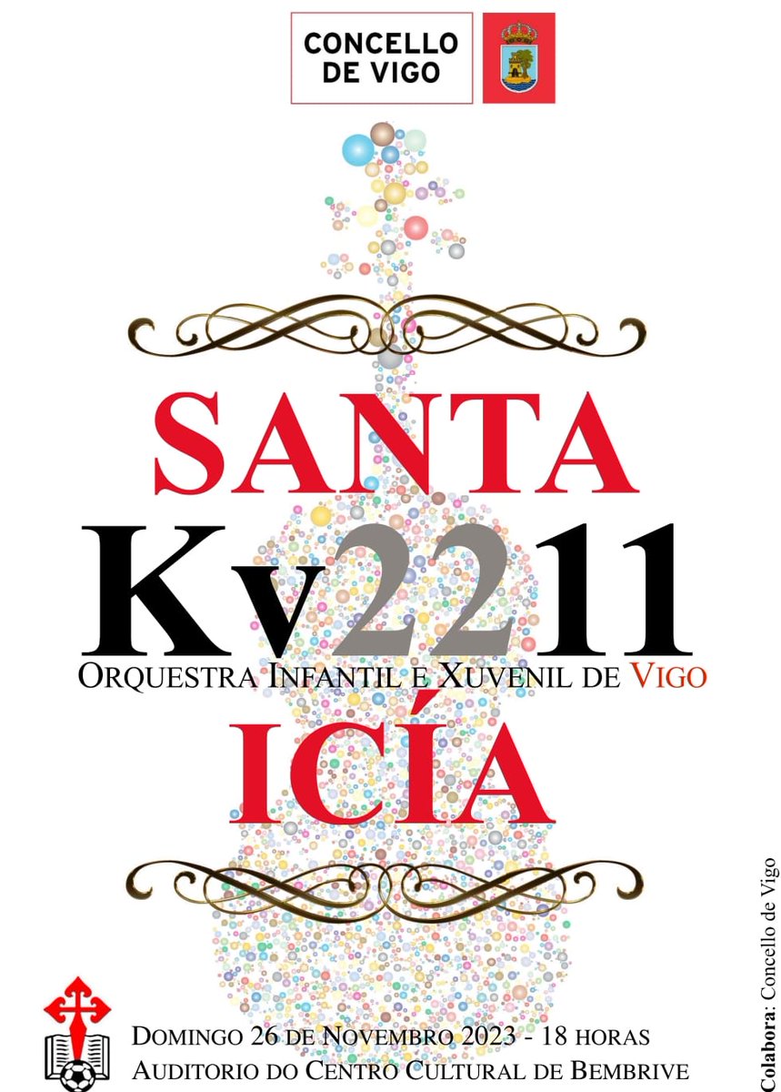 Orquestra Infantil e Xuvenil de #Vigo, Kv2211, festexa Santa Icía, patroa da #música

🎶👇🏻
 21noticias.com/2023/11/24/orq…
