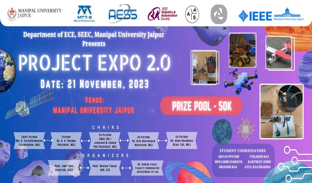 ecellmuj's tweet photo. IEEE MTT-S SBC Department of ECE, SEEC in collaboration with IEEE APS, IEEE AESS, IEEE RAS and IEEE SB organised “Project Expo - 2.0" on 21st November 2023. Here are a few Glimpses https://t.co/ooNM6QSkgi