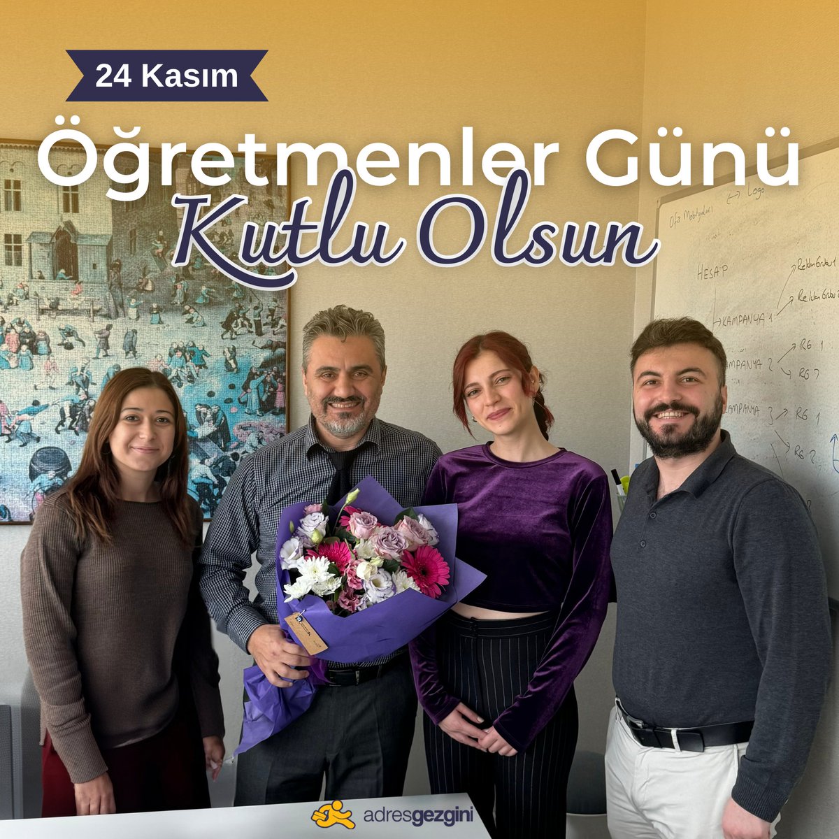 AdresGezgini’nin tam zamanlı öğretmeni Dr. Bora Mocan'ın Öğretmenler Günü’nü ekipçe kutladık😍 Bu vesileyle tüm değerli öğretmenlerimizin Öğretmenler Günü kutlu olsun.💐 #adresgezgini #ofis #ofishalleri #öğretmenlergünü #24kasımöğretmenlergünü #dijitalpazarlamaajansı