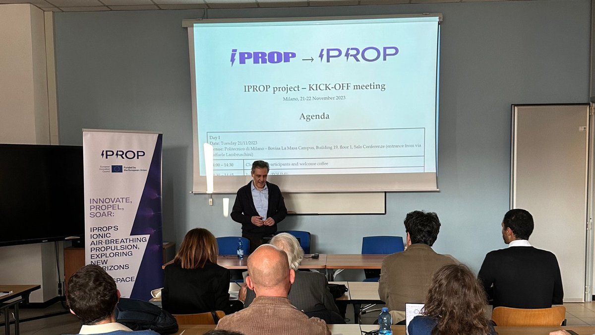 IpropProject's tweet photo. On Nov 21st, the #iprop project was launched.
We aim to explore the possibilities of developing #ion #propulsion in the atmosphere, taking it beyond the current pioneering phase, with the objective of understanding whether it could become a widely used #technology in the #future. https://t.co/8pTazP6aNk