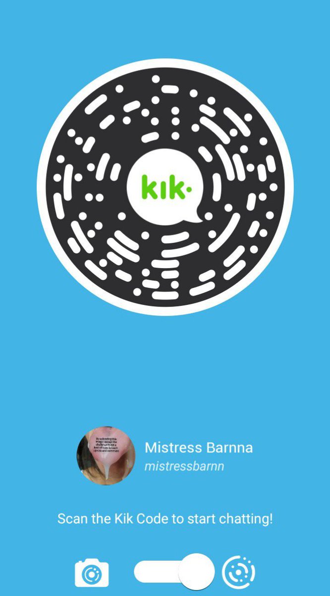 Mistressbarnn's tweet photo. Scan my #kikcode to chat with me. My username is 'mistressbarnn' https://t.co/3GwN6zBTQz… #kik #kikme https://t.co/8coCnz30Eu