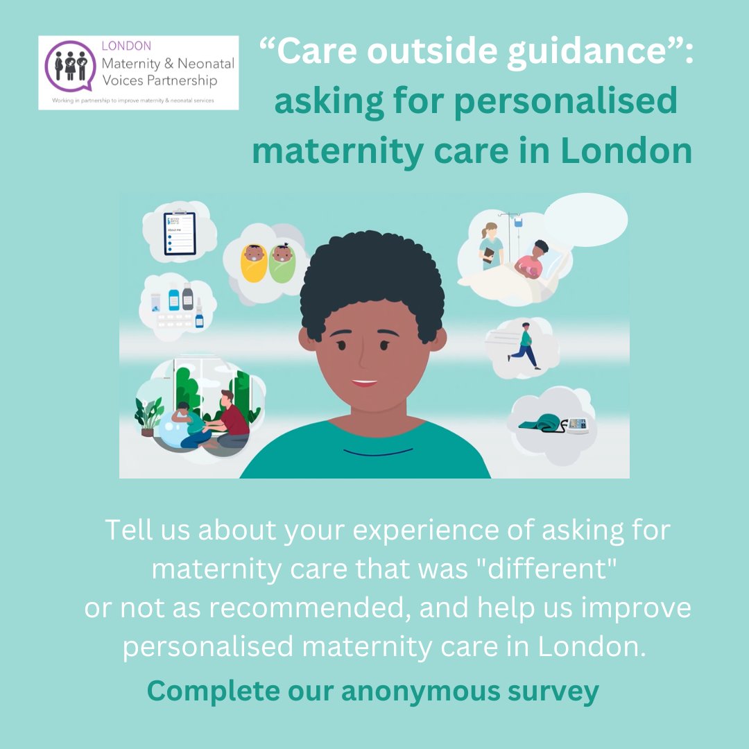 Very excited to share our survey to capture further experiences of women and birthing people in London who have requested maternity care that is 'outside guidance' in the last few years! We want to hear from a broad range of service users forms.gle/qrnrPmqhiAkXT3…