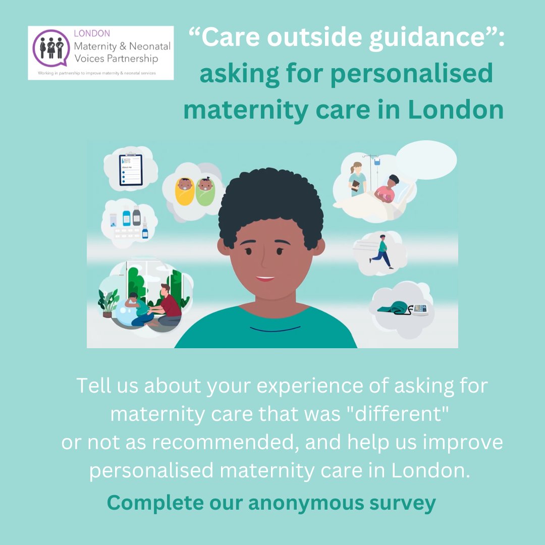 Very excited to share our survey to capture further experiences of women and birthing people in London who have requested maternity care that is "outside guidance" in the last few years!

We want to hear from a broad range of service users forms.gle/qrnrPmqhiAkXT3…