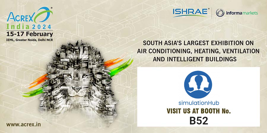 simulation_hub's tweet image. @simulation_hub is exhibiting at @Acrex2024 - South Asia's largest HVAC&amp;amp;R Expo. 

🏢 Visit us at B52 to explore our Autonomous HVAC CFD app, designed for #sustainabledesign and #energy-efficient building solutions. 

🌿See you there! 

#acrex2024 #hvac #buildingdesign