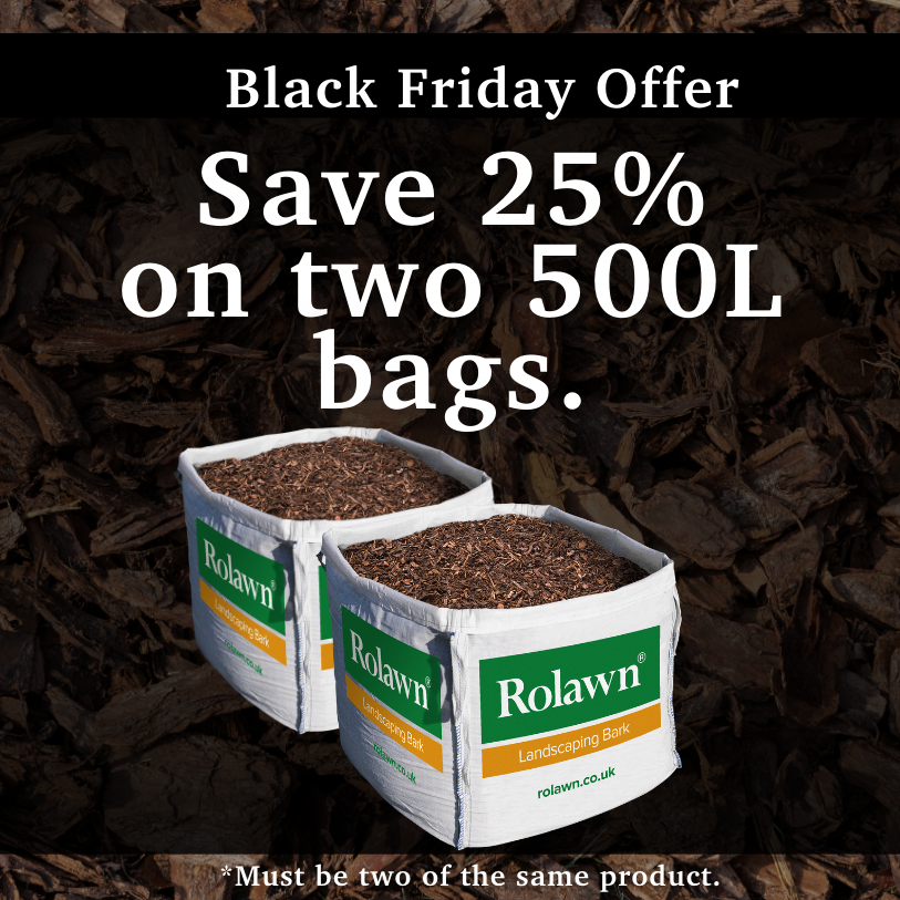 Our Black Friday offers are now live! 👏🏻 Buy two bags of either our Play Grade Bark or Landscaping Bark and save 25%! Buy one get one free on Rolawn Medallion® Lawn Seed To order click here: hubs.ly/Q029Wwdm0 T&C's apply. Limited time offer only! #blackfriday
