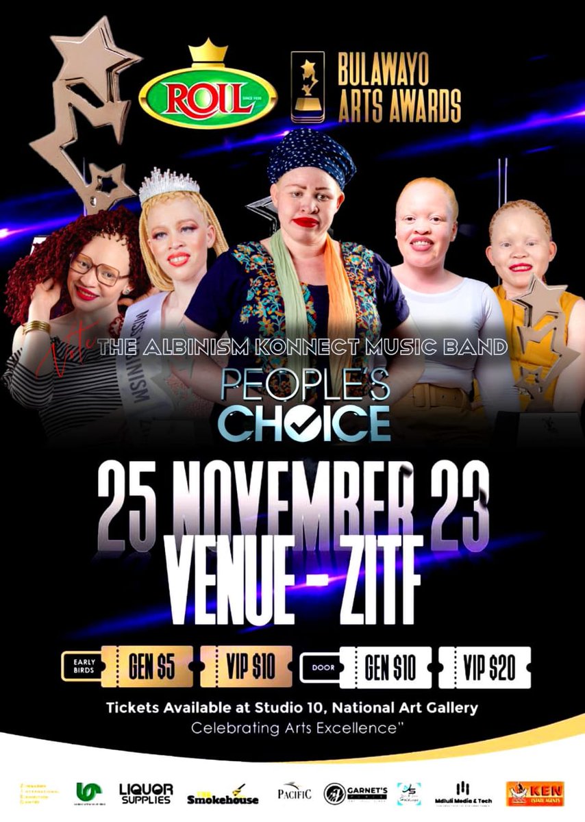 A huge CONGRATULATIONS 🎊 👏🏾 💐 🥳 to the first #AllFemaleMusicGroupWithAlbinism in Zim on their first music nomination award hosted by <a href="/ByoArtsAwards/">#BAA8</a> 👏🏾 👏🏾 well done ladies <a href="/The_Tonga_Queen/">Queen of BaTonga👑</a> <a href="/Queening_Angie/">Miss Albinism Zimbabwe Queen👑</a> <a href="/SSanelisile/">Sanelisile Sithandazile</a> <a href="/TNHZ_Trust/">The Noble Hands Zimbabwe Trust</a> and everyone who is part of this awesome