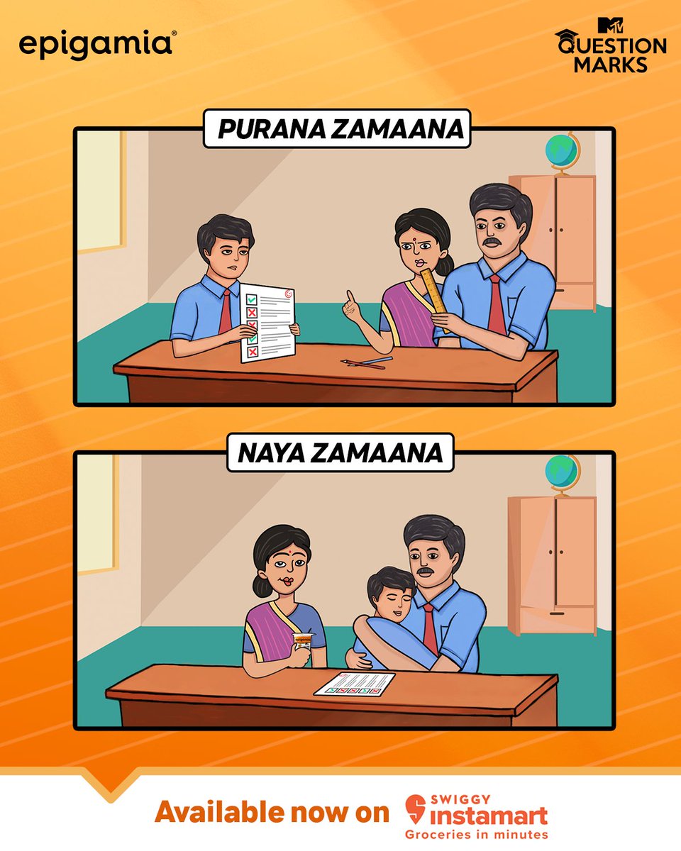 MTVIndia's tweet photo. What a beautiful future a child will have if all parents decide to appreciate rather than deprecate.😇

For more details on dealing with mental health during exam pressure, visit us on https://t.co/dPAYIM84Az

#MTVQuestionMarks #MarksHaiBenchmarkNahi #AdarshParents #MTVIndia #Exams #Success #Education #Counselling #Learning #Parenting