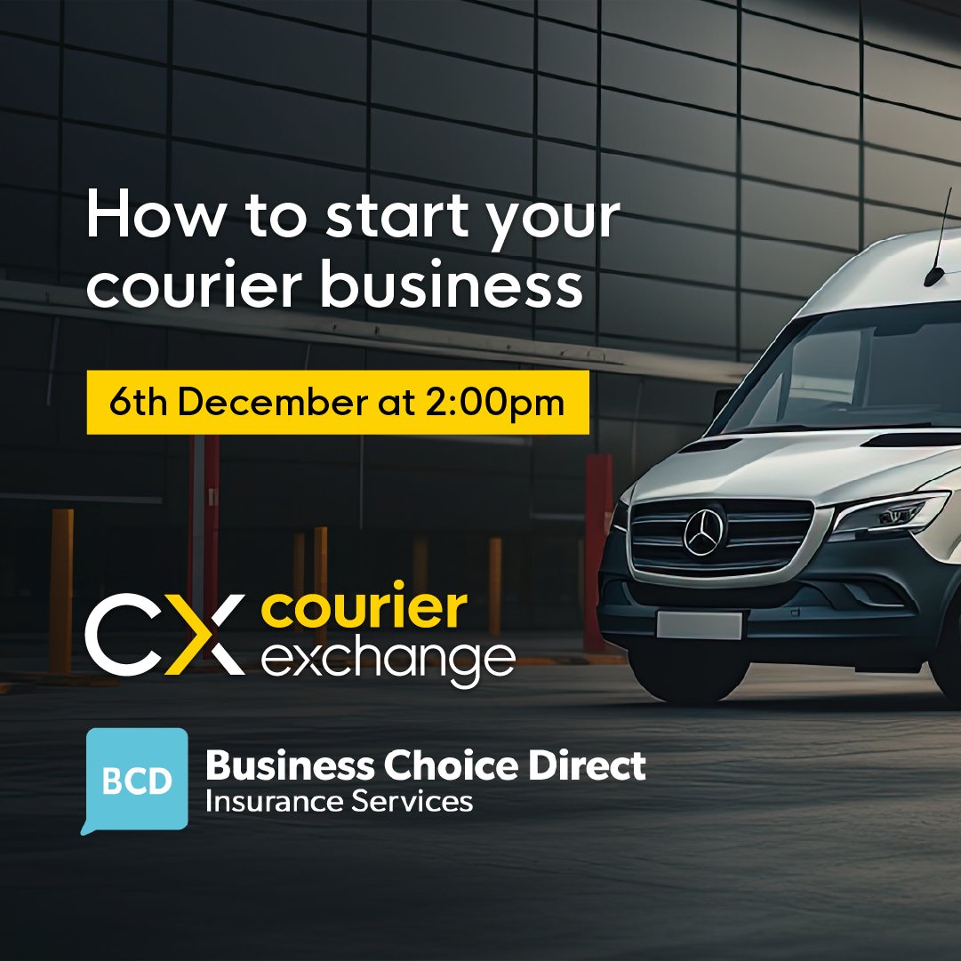 If you're a new courier, you'll want to join this! 👇

On Wed 6th Dec at 2pm, we're teaming up with 
<a href="/BCDCourier/">Business Choice Direct Courier Insurance</a> to show you how to set up your business, pick the right insurance, and get your first jobs on #CourierExchange.

Book your place now: events.teams.microsoft.com/event/fe2a2ef3…