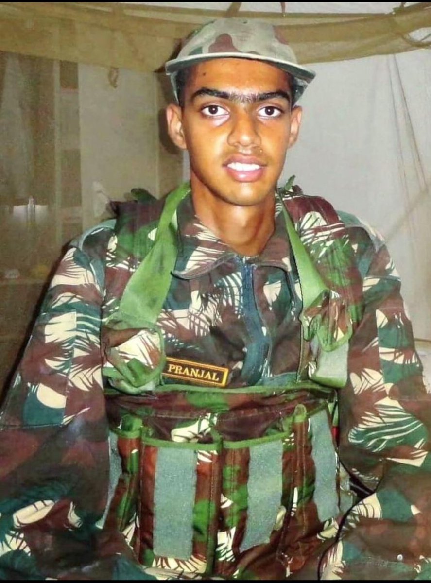 RoshanKrRaii's tweet photo. This Young lad Captain MV Pranjal made the supreme sacrifice for the tri colour in Rajouri on Wednesday. 

While even reels of cricketers crying are made viral , no one even tweeted for this man who laid down his life for the nation at an age where most still look for a career.

No Tweet By the PM
No Tweet by the HM
No Media coverage singing his glory

But the nation is so proud of you Captain 💔🇮🇳