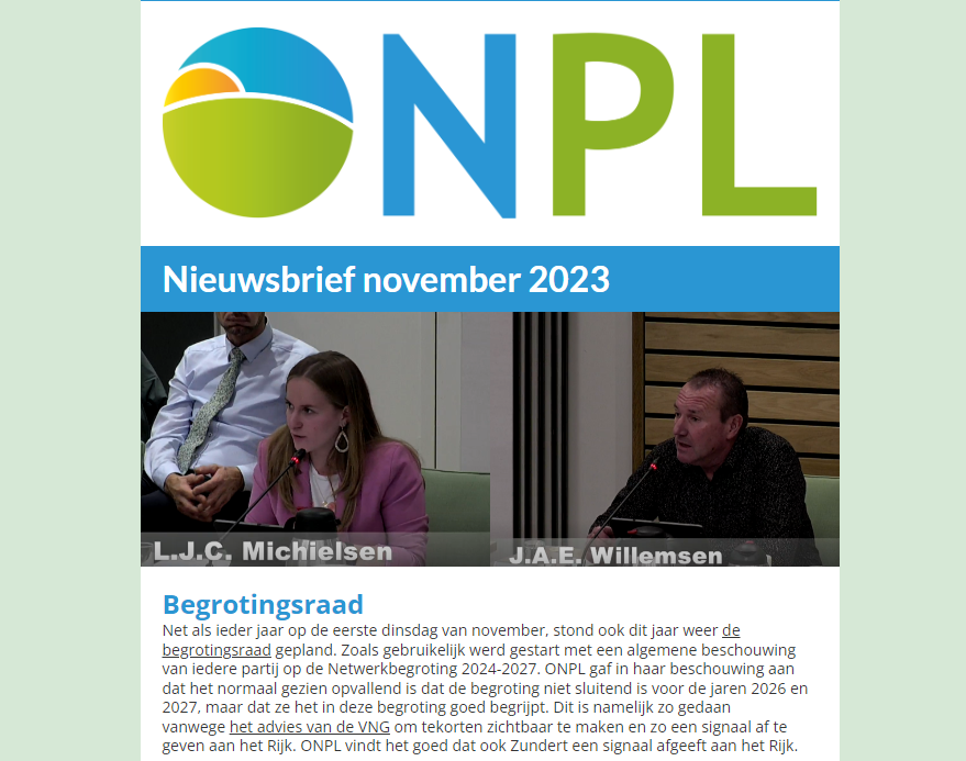 ONPLzundert's tweet photo. Hij is er weer! Onze maandelijkse nieuwsbrief staat weer online. Dit keer met een terugblik op:
▶️ De begrotingsraad op 7 november
▶️ De ronde van 14 november
▶️ De ronde van 15 november
▶️ De ronde van 21 november
Je leest de hele nieuwsbrief via: https://t.co/Sg7yqvopWL https://t.co/zFqXYvW2OM